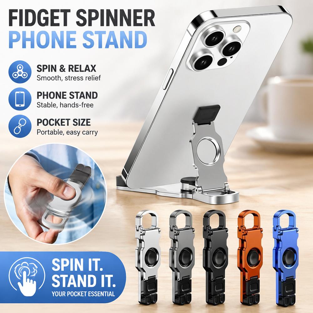 Desk Accessories - Metal Fidget Spinner Masaüstü Telefon Tutucu