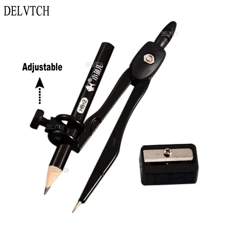 Math Geometry Set With Compass - 3 adet Set Metal pusulalar ile