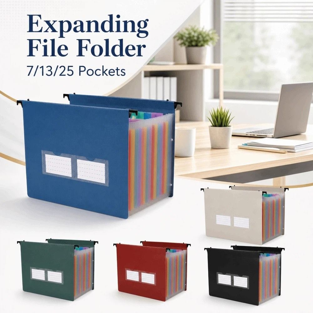Expandable Accordion File Folder 13 Pockets - 7/13/25 Bölmeli Genişleyen Dosya Klasörü Toz