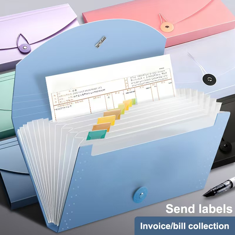 Expandable Accordion File Folder 13 Pockets - 13 Cepli Genişletilebilir Dosya Düzenleyici, Etiketli