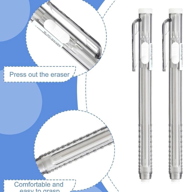 12x Kalem Şekli Silgiler Geri  - Retractable Eraser Pen Click incelemesi ve fiyatı
