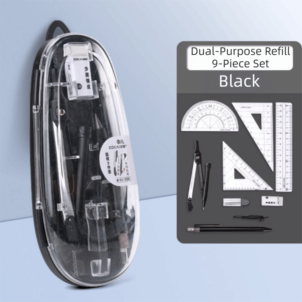 9 adet/takım düz cetvel matema - Math Geometry Set With Compass incelemesi ve fiyatı