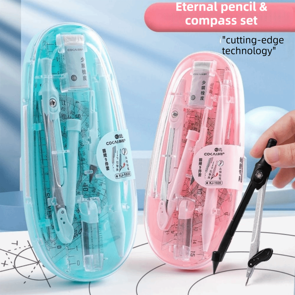 9 adet/takım düz cetvel matema - Math Geometry Set With Compass incelemesi ve fiyatı