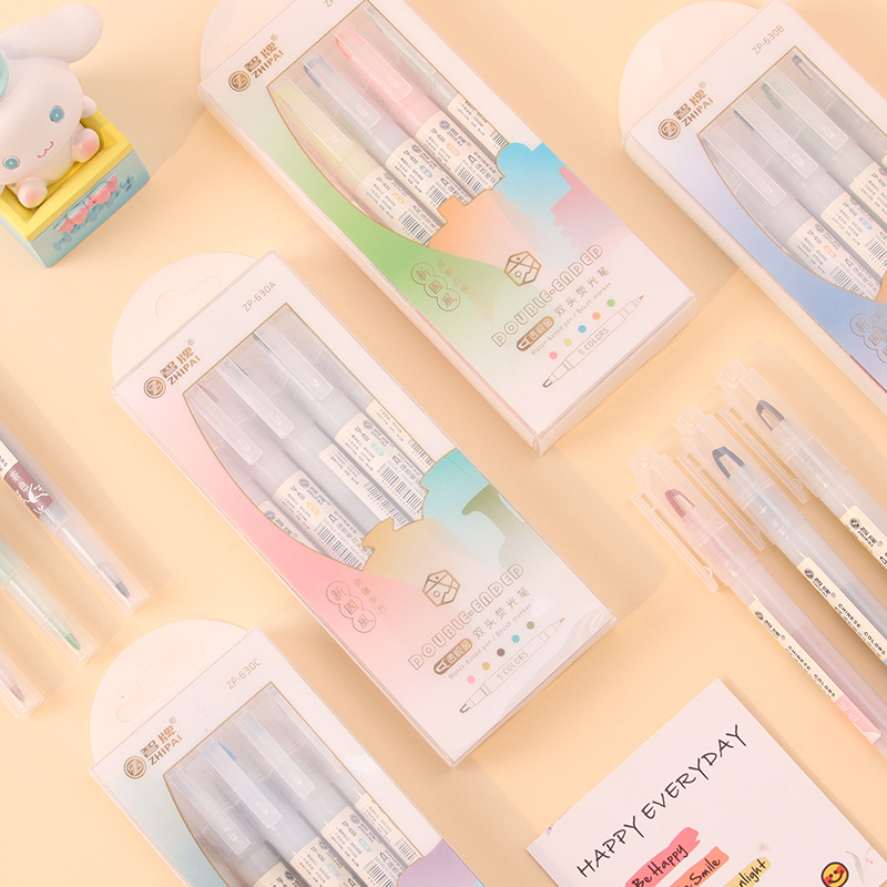 5 adet/takım çift uçlu vurgula - Pastel Highlighter Set Double Ended incelemesi ve fiyatı
