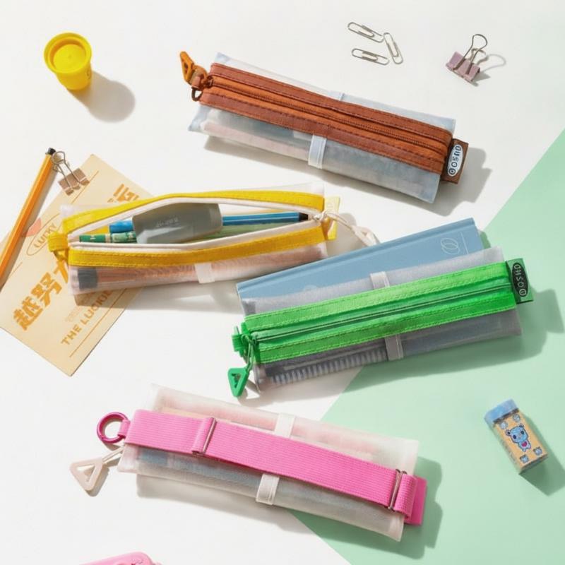 Şeffaf File Kalem Çantası Çift - Clear Mesh Pencil Pouch For Exam incelemesi ve fiyatı