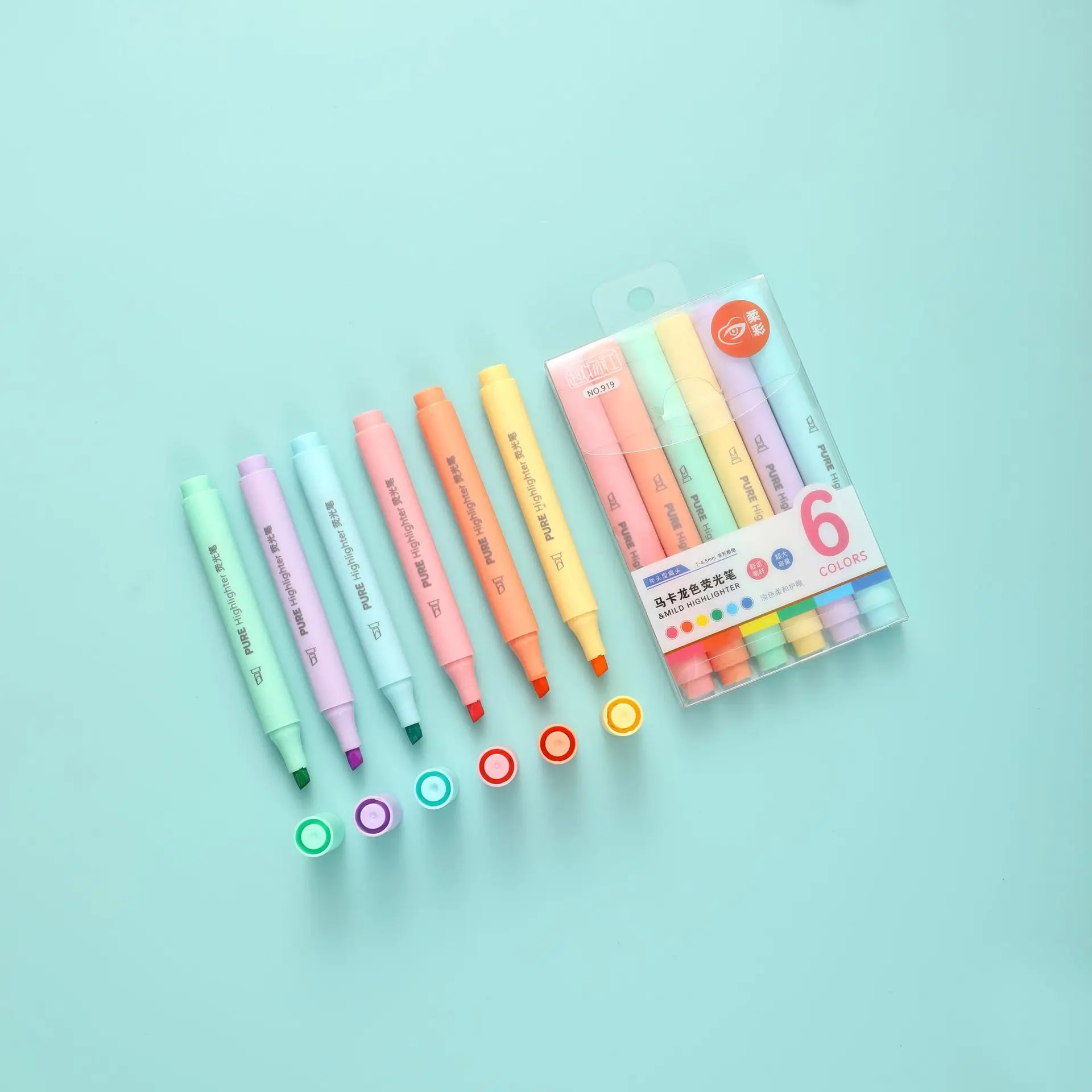 6'lı Set Pastel Renkli Makaron - Pastel Highlighter Set Double Ended incelemesi ve fiyatı
